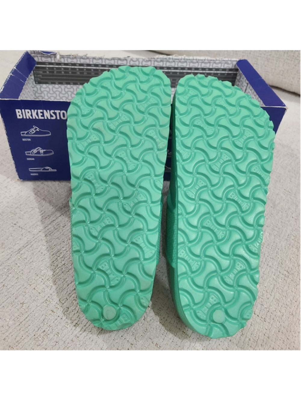 NEW Birkenstock Honolulu EVA Sandal Flip Flop Bold Jade Womens Normal Width Sz 7 - Picture 7 of 9